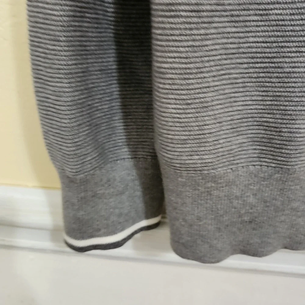 Banana Republic Cardigan Sweater Men's L Gray Supima Cotton Shawl Collar Button